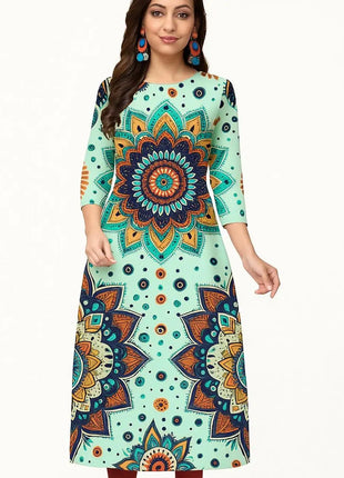 Women's Casual Fashionable And Comfortable Kurt Dress Straight Tube Casual Ethnic Round Neck Marokkanische Kleider Kaftan