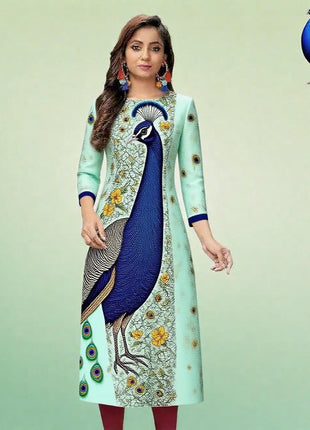 Muslim Dress Kurt Women Fashionable Elegant Straight Tube Casual Slit hem Color Elephant Pattern Tenue De Priere Femme Musulmane