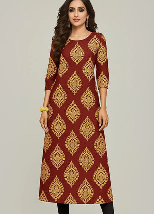 Muslim Women Kurt Fashionable Elegant Straight Tube Casual 2026 Pattern Slit Hem Comfortable Dress Women Dress Turkish Abaya