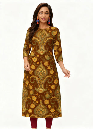 Muslim 2026 Dress Kurtta Women Fashionable And Elegant National Style Straight Tube Casual Slit hem Abito Donna Musulmana
