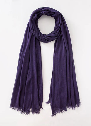 61 Colors Soft Cotton Viscose Scarf Rayon Material Muslim Hijab Mid Eastern Plain Solid Color Headscarf With Tassel