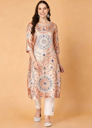 Muslim Dress Kurt Women's Fashionable Straight Tube National style Slit hem Multiple National Style Robe Abito Donna Musulmana