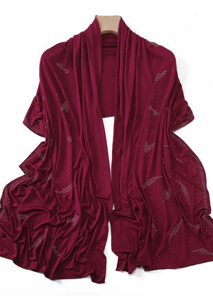 Bling Bling Rhinestone Scarf for Women Sparkling Sport Scarf Non-Shed Crystal Wrap Sun Protective musilim hijab Yoga Party Gift