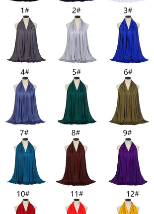 Premium Modal Cotton Jersey Hijab Scarf Muslim Long Shawl Women Plain Soft Turban Tie Head Wraps Africa Female Headband 170x60cm