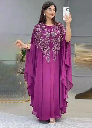 Abayas For Women Dubai Luxury 2024 Chiffon Boubou Muslim Fashion Dress Caftan Marocain Wedding Party Occasions Djellaba Femme