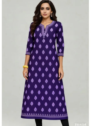 National style Women Kurt Casual Dress Long Sleeve Straight Casual Ethnic Flower Mandarin 3D Design Suitable Ladies Abaya Muslim