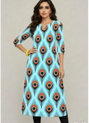 Muslim Kurtta women's Casual Fashion Dress National style Straight Tube Casual Ethnic Flower Round Neck Regular Design Sense
