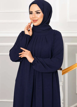 Women Eid Muslim Dress Ramadan Morocco Pleated Party Dresses Dubai Kaftan Islam Vestidos Arab Long Robe Solid Abaya Modest