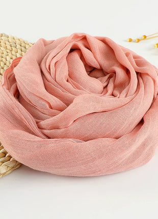 Muslim Cotton Linen Hijabs For Women Scarf Thin Plain Shawls Femme Musulman Soft Viscose Rayon Headscarf Islamic Turban Headband