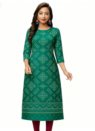 Muslim Dress Kurtta Women Fashionable Elegant National Style Straight Tube Casual Slit hem Abito Donna Musulmana