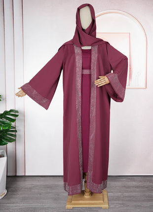 Open Abaya Dubai Kaftan Muslim Cardigan Abayas Dresses for Women 2025 Casual Kimono Robe Femme Caftan Turkish Islamic Clothes