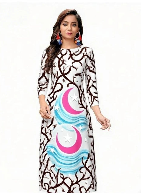 Muslim Kurtta 2026 Women's Casual Fashion Dress National style Straight Tube Casual Ethnic Red Slit hem Kaftan Moroccan Women