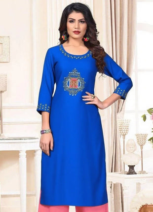 Muslim Kurt Women's Fashion Comfortable Dress Muslim Kurtta Straight Tube Casual Ethnic Slit hem New Dress Slit hem