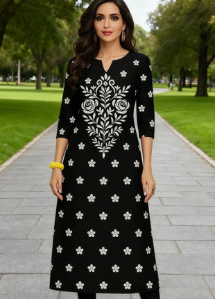 Muslim Peacock Kurtta Women's Casual Fashion Dress Long Sleeved Straight Tube Casual Ethnic Flower Abaya Musulmane Modest Dress