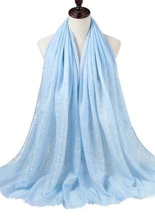 Cotton Linen Hijabs Scarf Turban Hijab Comfort Wearing Soft Paillette Shawls Fringed Muslim Fashion Women Scarves Hijab Ramadan