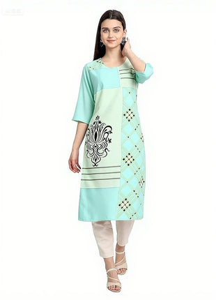 Muslim Women Kurtta Casual Fashion Dress Straight Tube Casual Ethnic Peacock Mandarin National Style Regular Women Turkish Abaya