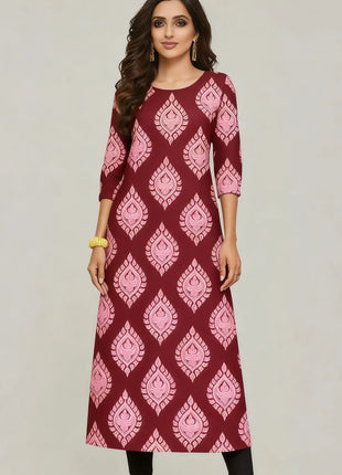 Muslim Dress Kurtta Women's Fashionable Slit hem Straight Tube Casual Elephant Women Dress Turkish Abaya Abito Donna Musulmana