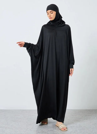 Islamic Prayer Abaya Muslim Women Abayas Long Sleeve Hooded Modesty Ramadan Dresses With Hijab Jilbabs Middle Eastern Kaftans