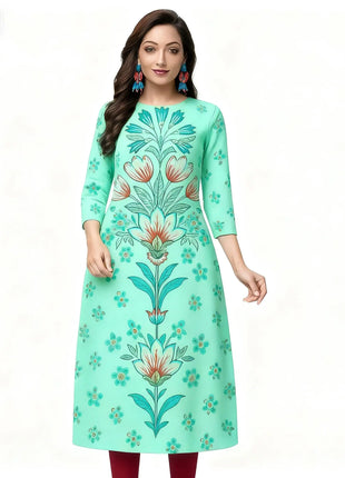 Muslim Kurt Flowers Women Fashion Comfortable National style Straight Ethnic Vestidos Slit hem Parrot 3D Print Turkish Abaya