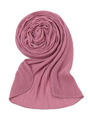Big Size Pleated Chiffon Hijab Scarf for Muslim Women Turban Pashmina Shawls and Scarves Women Bandana Headband Hijabs Headscarf