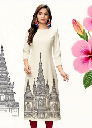 Dress Kurtta Women Fashionable Straight Tube Casual Bright Slit hem Flowers Patterns Robe Arabe Robe Traditionnelle Arabe Muslim