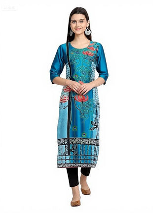 Muslim Kurt Women's Fashion Comfortable Turkish Abaya Sleeve Straight Tube Casual Ethnic Peacock Abito Donna Musulmana