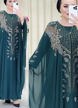 Abayas For Women Dubai Luxury 2024 Chiffon Boubou Muslim Fashion Dress Caftan Marocain Wedding Party Occasions Djellaba Femme