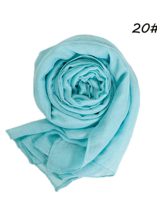 Shimmer Glitter Cotton Viscose Hijab Scarves For Women Muslim Long Shawls Headscarf Wraps Solid Headbands Stole Bufandas Turbans