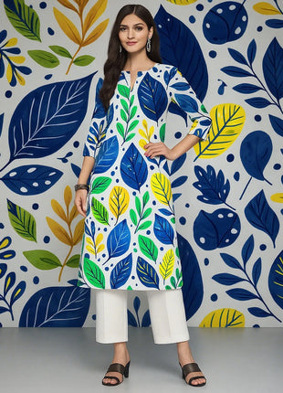 Muslim Dress Kurtta Women Fashionable And Elegant National Style Straight Tube Casual Round Neck Colorful Elephant Pattern Dress