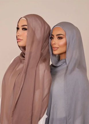 Fashion Modal Hijab Rayon Cotton Shawls Muslim Hijabs For Women Plain Scarf Big Size Headscarf Islamic Turban Headband 190*85cm