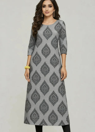 Muslim Dress Kurtta Women's Fashionable Slit hem Straight Tube Casual Elephant Women Dress Turkish Abaya Abito Donna Musulmana