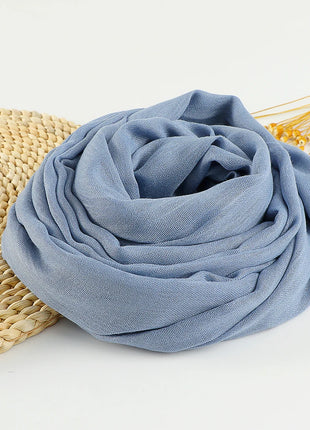 Muslim Cotton Linen Hijabs For Women Scarf Thin Plain Shawls Femme Musulman Soft Viscose Rayon Headscarf Islamic Turban Headband