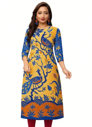 Muslim Kurt Women's Fashion Comfortable Turkish Abaya Sleeve Straight Tube Casual Ethnic Peacock Abito Donna Musulmana