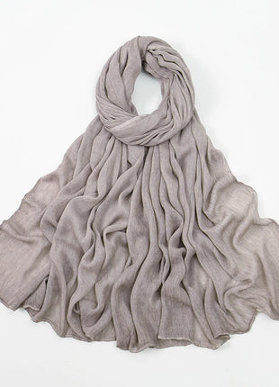 Premium Rayon Cotton Wrinkle Hijab Scarf For Woman Muslim Hijabs Fashion Soft Shawl Islam Turban Ramadan Soild Headband 180*80cm