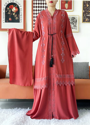 Laxury Design New Women Elegant Dress Chiffon Open Abaya Muslim Women Dress Islamic Clothing Cardigan Abaya Women Muslim Dress