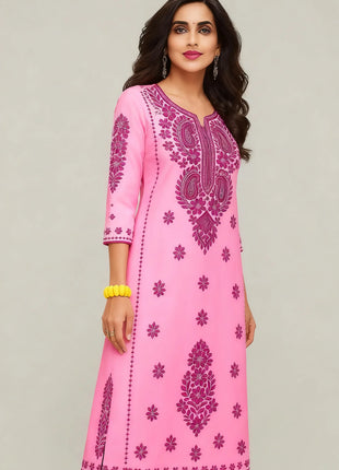 National style Kurtta Women Fashion Comfortable Slit hem Casual Ethnic Abito Donna Musulmana Women Dress Turkish Abaya