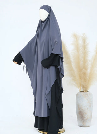 Eid Muslim Women Khimar Hijab Islamic Dubai Solid Color Scarves Turban Arab Ladies Praying Headdress Ramadan Long Headscarf 2025