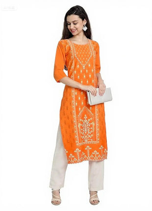 Muslim Dress Kurt Women's Fashionable Elegant Straight Tube Casual Flowers Color Elephant Pattern Islamic Clothing For Women