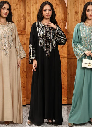 Women Jalabiya Dubai Dress Abaya Eid Ramadan Party Gorgeous Long Dresses Muslim Embroidery Vestidos Largos Robe Saudi Arab 2026