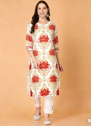 National style Kurtta Women Fashion Comfortable Slit hem Straight Casual Ethnic Peacock Pattern New Dress Ladies Turkish Abaya