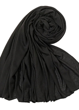 Hot Muslim Fashion Woman Soft Hijabs Scarf Shawl Plain Cotton Jersey Scarves Turban Women Long Shawls Head Wrap Headband Abaya