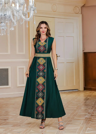 Eid Muslim 2 Piece Set Women Embroidery Dresses Open Abaya Suit Jalabiya Ramadan Dubai Kaftan Party Vestidos Cardigan Robe 2025
