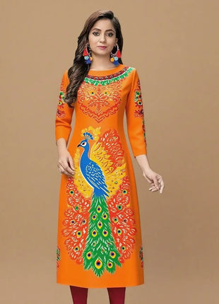 Muslim Dress Kurt Women's Fashionable And Elegant Slit hem Straight Tube Casual Kurtta Pattern Islamic Clothing For Women
