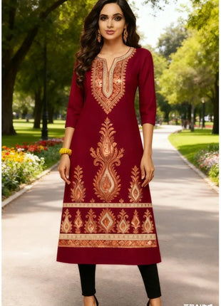 Muslim Kurt Casual Fashion Dress Long Sleeved Straight Tube Casual Ethnic Flower Abaya Women Muslim Dress Peacock Sleeve Abaya