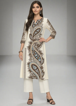 Muslim Dress Kurt Women's Fashionable And Elegant Long Sleeved Straight Tube Casual Flowers Pattern Robe Traditionnelle Arabe