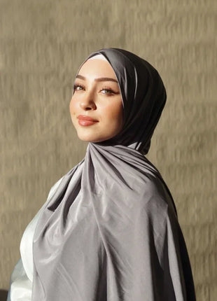 New Liquid Jersey Hijab Scarf for Women Headscarf Shimmer Imitation Silk Scarf Solid Shawl Wraps Muslim Headband Turban 170*60cm