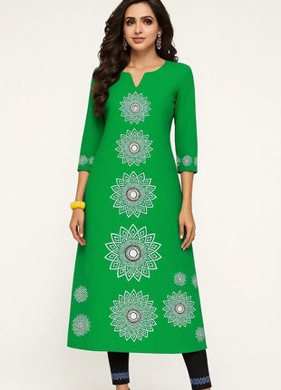 Muslim Kurt Women's Casual Fashion Dress National style Straight Tube Casual Ethnic Flower Kaftan Moroccan Women Robe