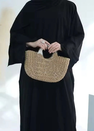 2025 New Arrival Turkey Dubai Muslim Winter Abaya Corduroy Women Closed Abaya Loose Daily Wear Muslim Long Winter Dress