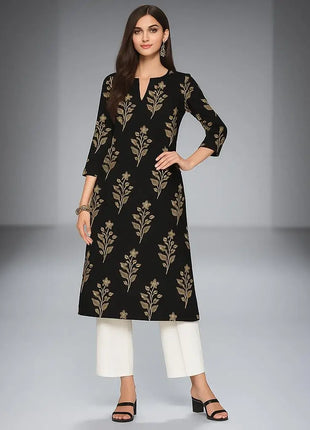 Muslim Women Kurt Casual Dress Long Sleeve Straight Casual Ethnic Flower Mandarin National Style Caftan Marocain Femme