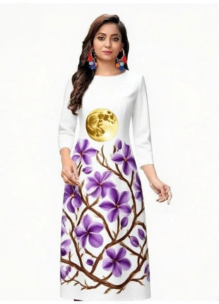 Muslim Kurtta Women's Fashionable Comfortable Kurt Dress 2026 Straight Tube Slit hem Casual Ethnic Middle Eastern Arabic Dress